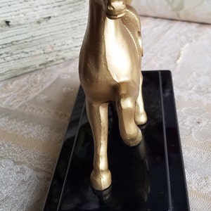 Imperial Holy Horse Figurine Gold Tone 御神馬 / 日光東照宮 Nikko Toshogu Shrine image 6