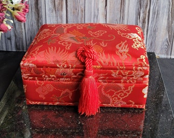 Traditional Chinese Wedding Jewelry Box with an Address book / Chinese Vanity Bpx