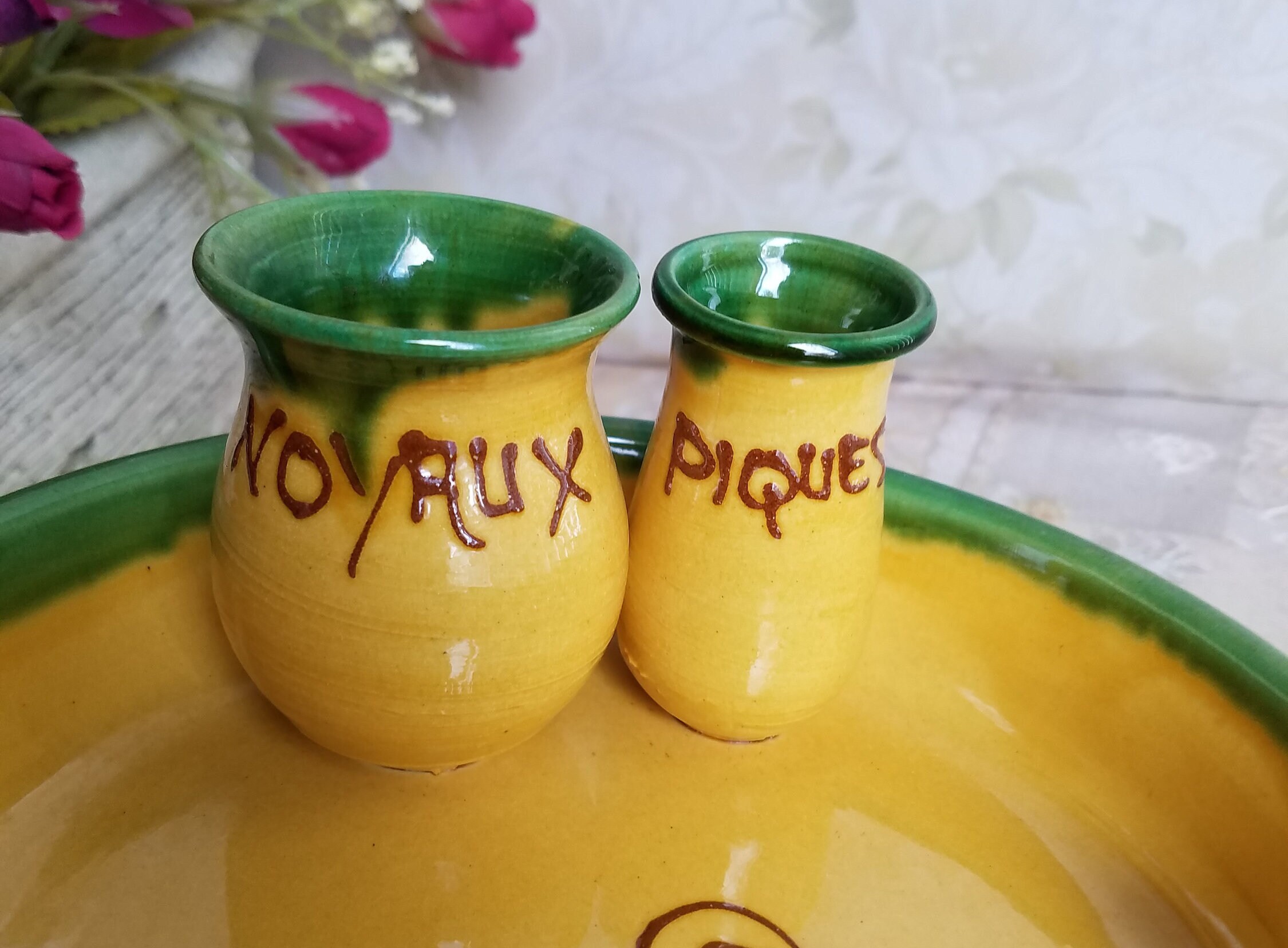 Ceramic Olive Boat and Pit Pot / Olive Aperitif Serving Plate Etsy