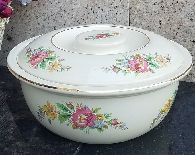 Beautiful Homer Mclaughlin Vintage Kitchen Kraft Oven Serve USA Floral