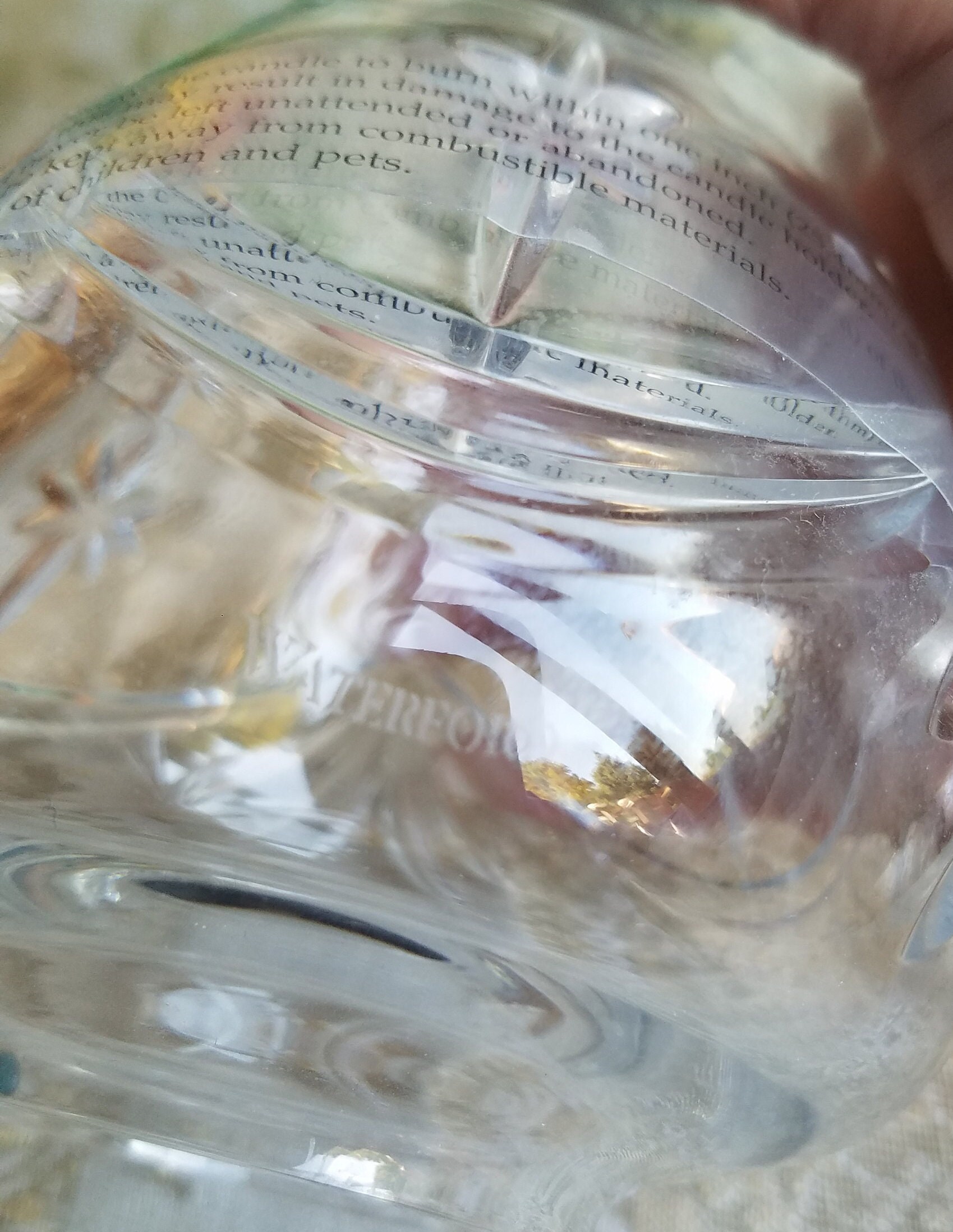 Waterford Crystal Candle Holder With Connemara Marble Base Etsy