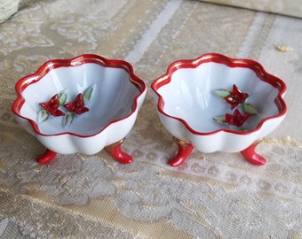Asian Small Three-Legged Dipping Bowl - Set of Two (2)