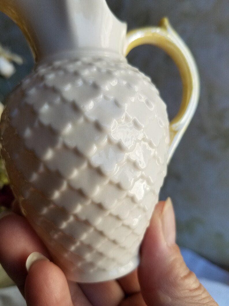 Vintage Belleek Ivory Rathmore Small 6oz Creamer/pitcher Etsy