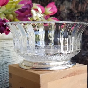 Collectors Genuine  Crystal and Silverplate Pedestal Bowl by Fairfield