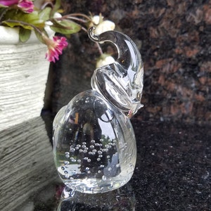 Controlled Bubble Paperweight Elephant