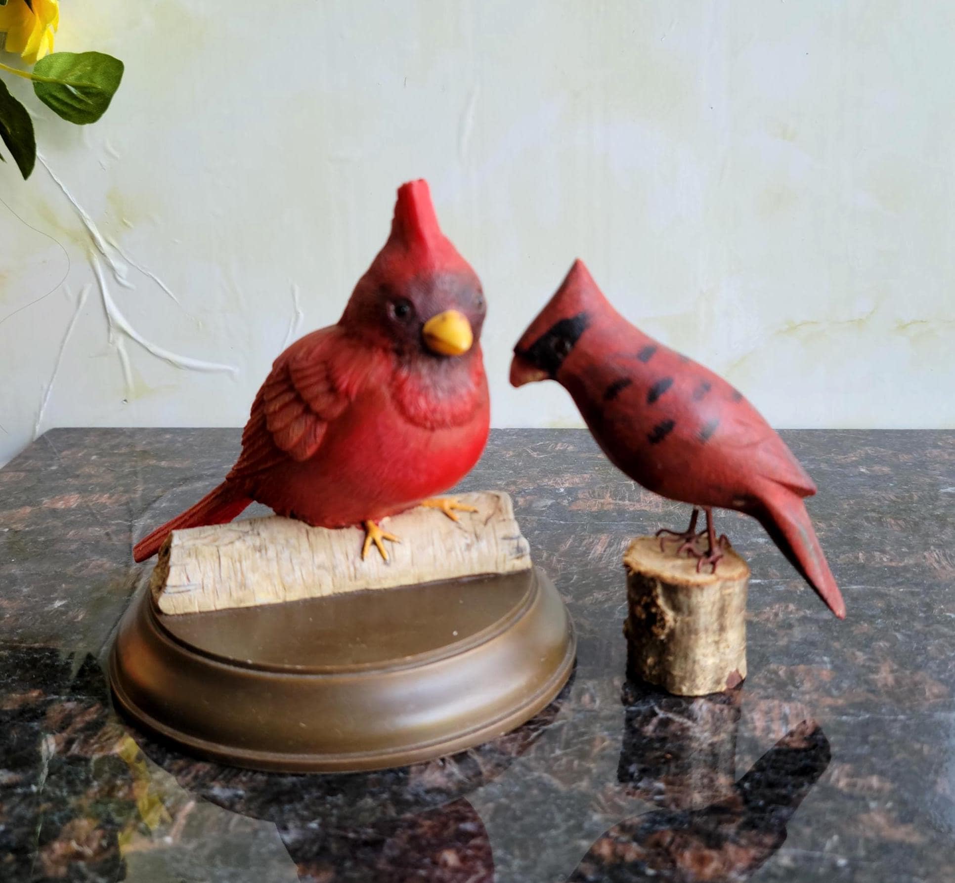 Red Northern Cardinal Figurine - 2pc - Etsy