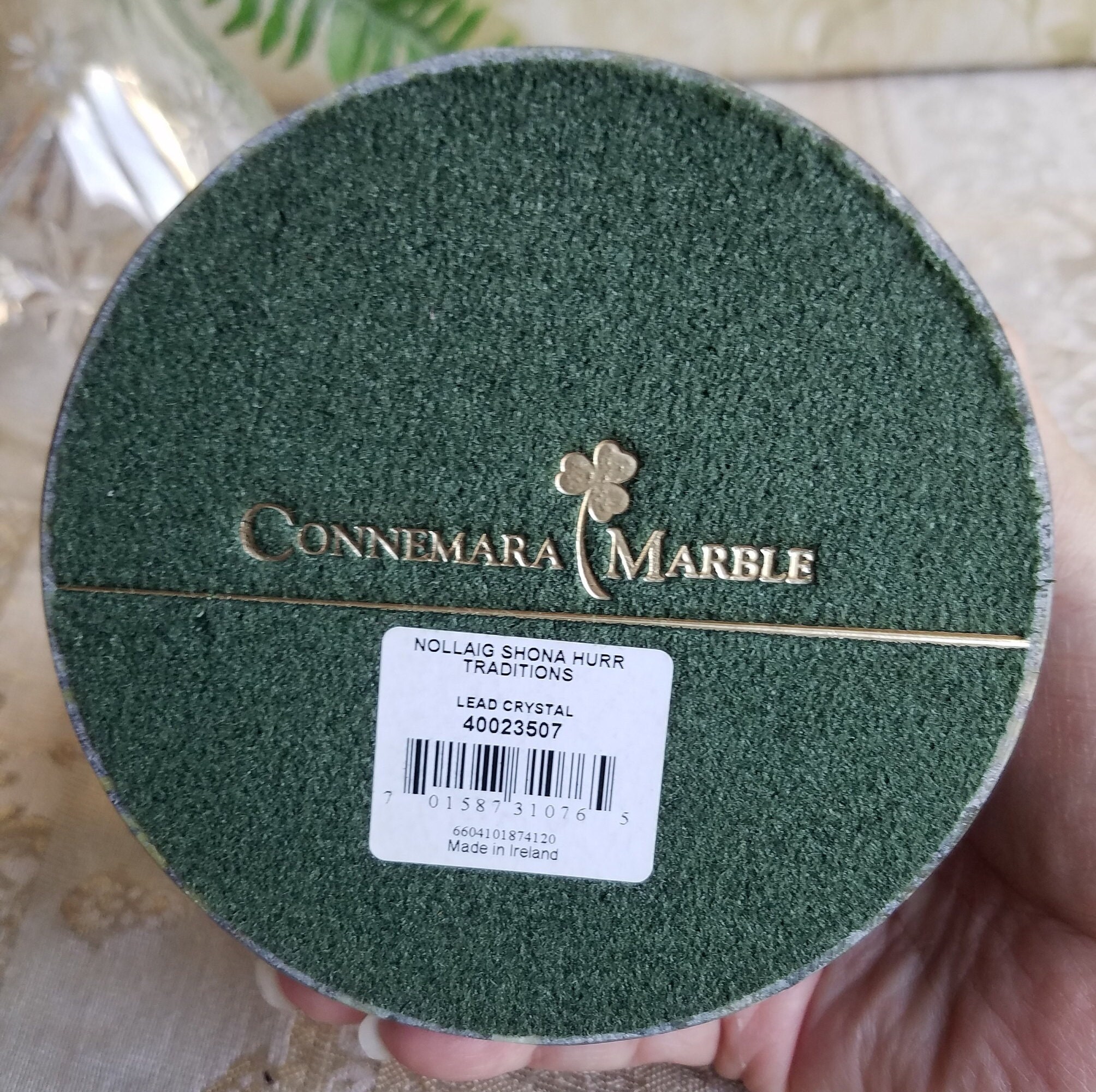 Waterford Crystal Candle Holder With Connemara Marble Base Etsy