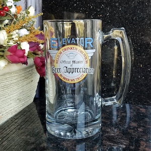 Glass Beer Mug - 7&quot;H