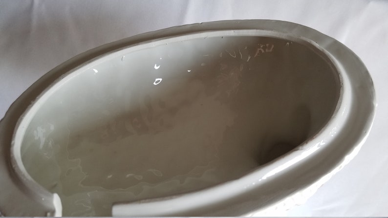 White Hen/Chicken Vintage SOUP TUREEN w/Soup Ladle/Made in Italy image 9