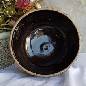 Brown Crock Stoneware Bowl/Mixing Bowl/Primitive Crock
