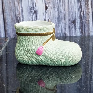 Vintage Ceramic Baby Bootie Indoor Planter