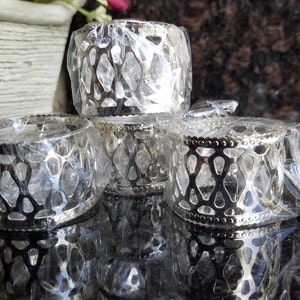 Silverplate Napkin Ring Holder - Set of 4