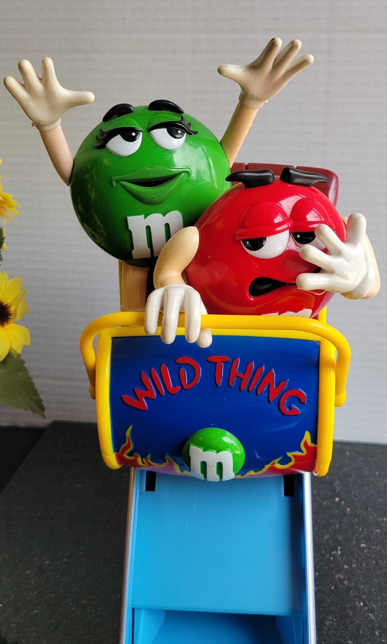 Vintage M & M Wild Thing Roller Coaster Candy Dispenser (sold