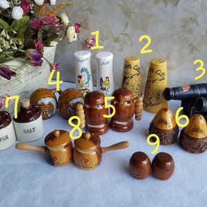 Vintage Collectibles Salt and Pepper Shakers - 9 Variations YOUR CHOICE