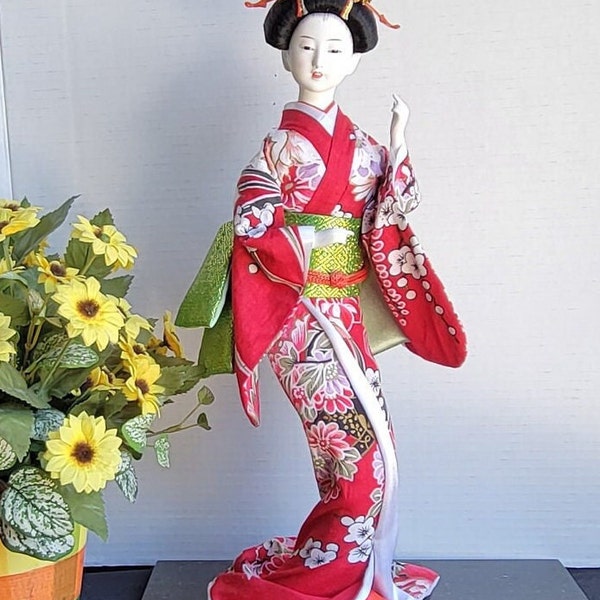 Japanese Traditional Geisha Doll - 17"H