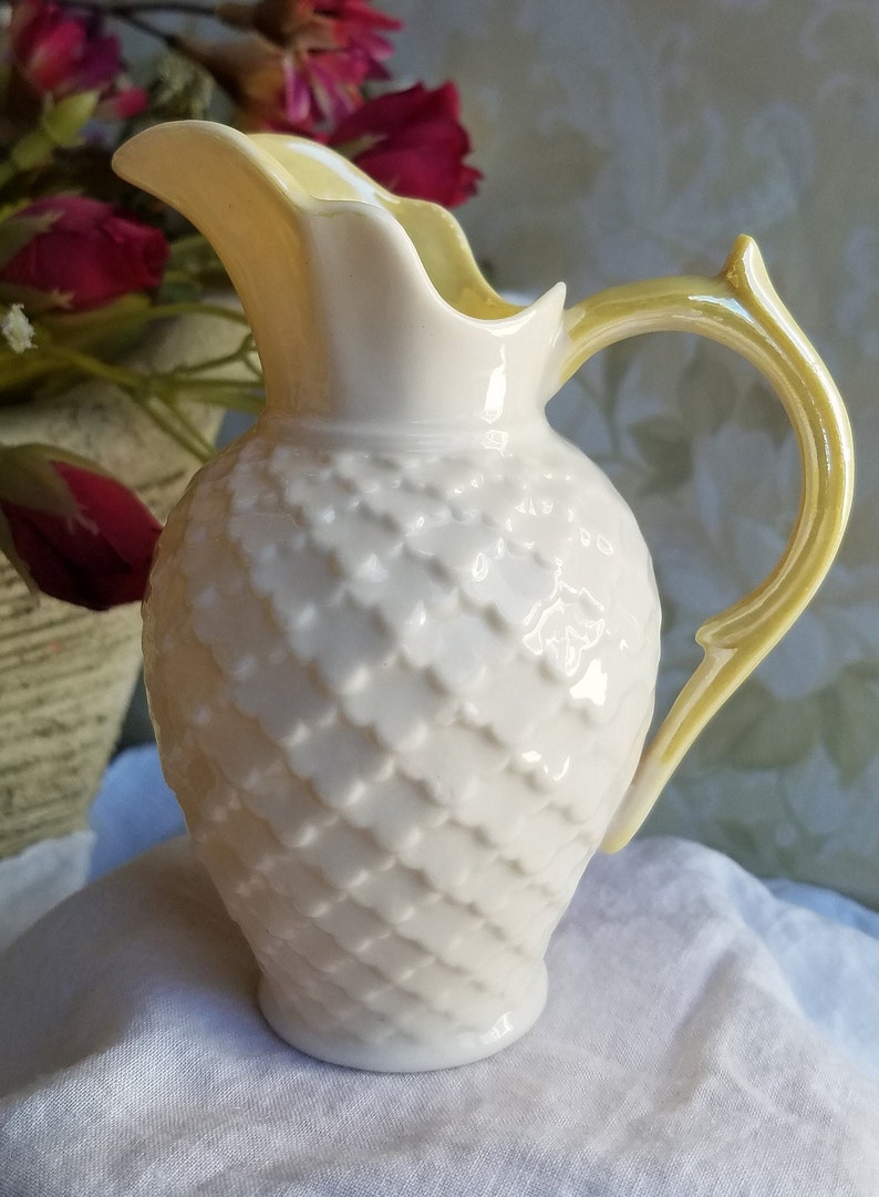 Vintage Belleek Ivory Rathmore Small 6oz Creamer/pitcher Etsy