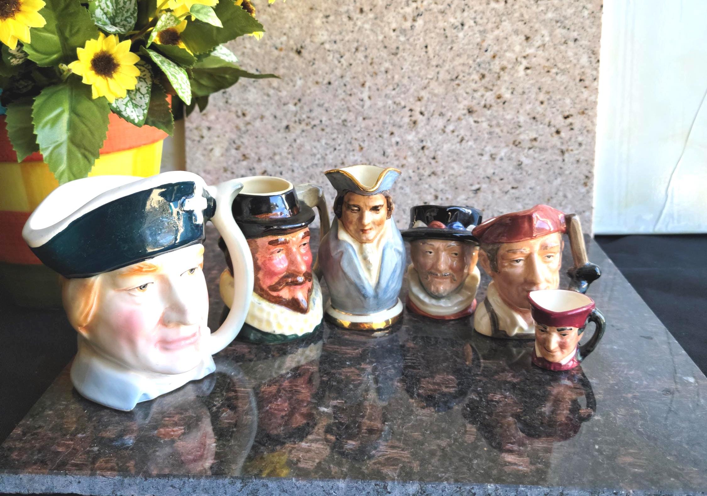 Vintage Mini Toby Mugs - Etsy