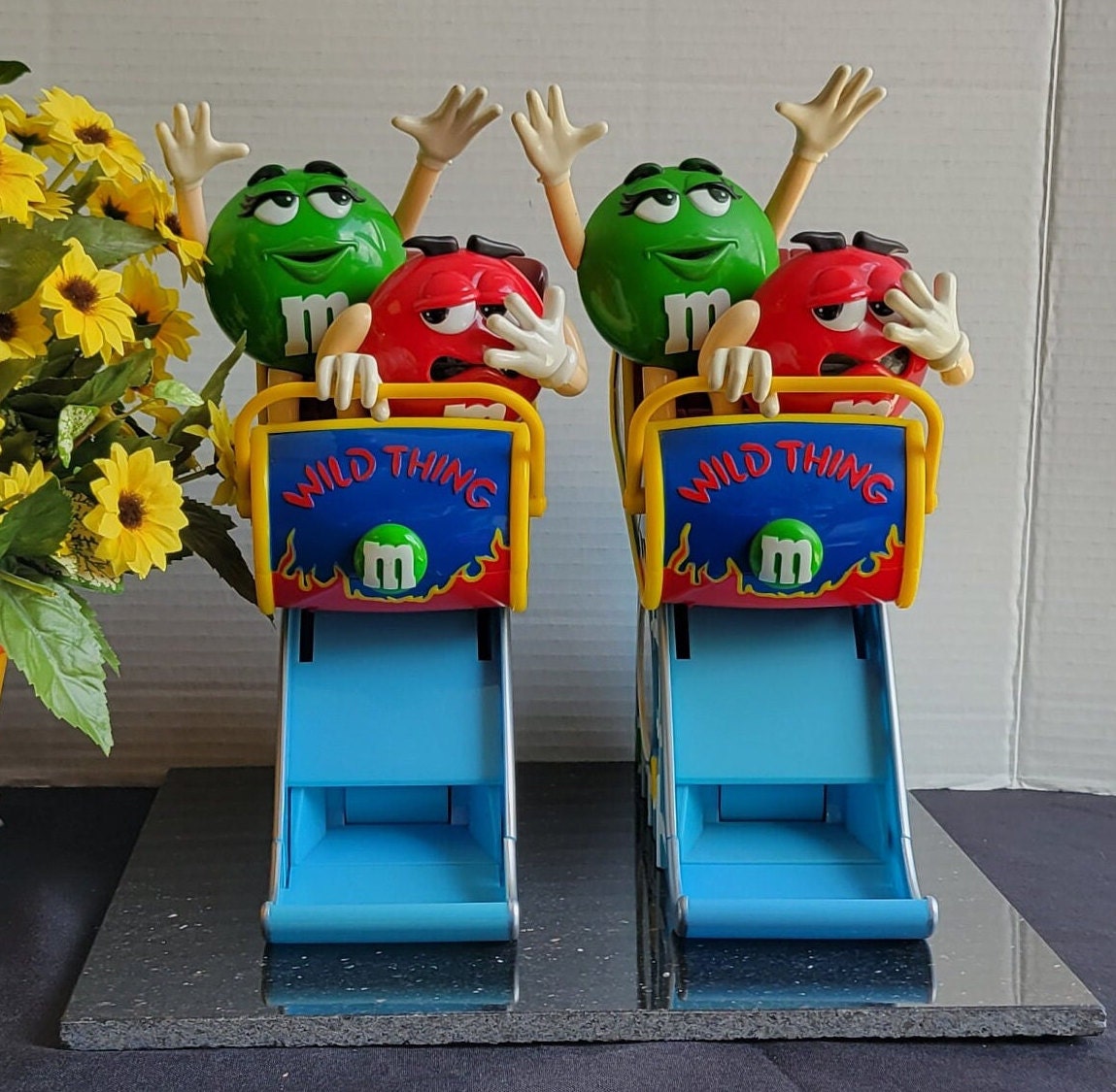 Vintage M & M Wild Thing Roller Coaster Candy Dispenser (sold