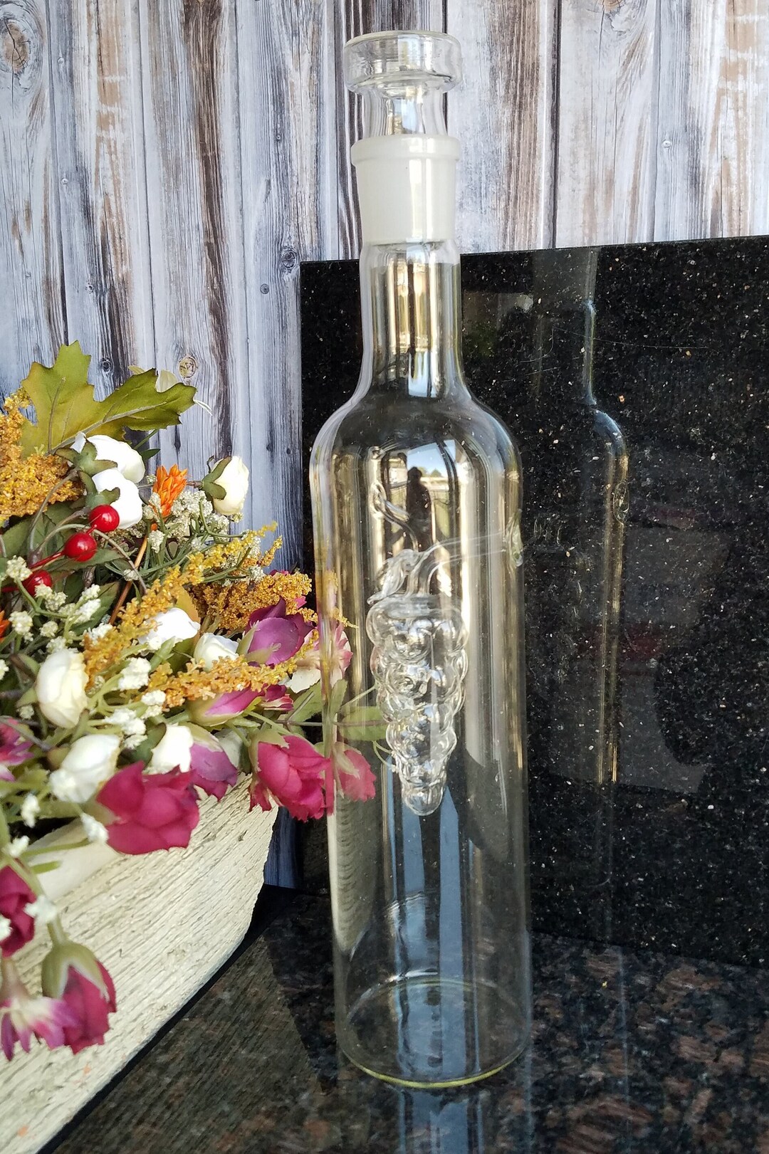 Vintage Simax Glass Wine Bottle Decanter / Glass Bottle Decanter 14h Etsy