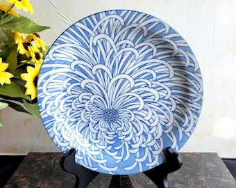 Japanese Chrysanthemum Decorative Plate - 7.75"Dia.