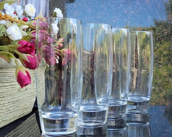 Set of 4 Water Tumbler / Beverages Glasses /Drinking Glasses - 6.5"H