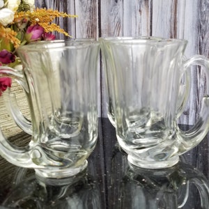 Indiana Glass Tiara Hunter Horn Beer Mug /Stein / Beer Tankard - Set of 4