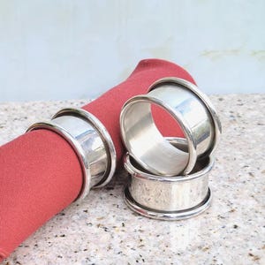 Vintage Silverplated Napkin Ring Holder - 3 pc