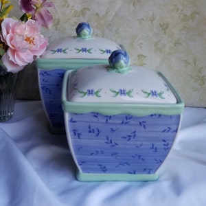 Pfaltzgraff Summer Breeze Canister Set / Cookie Jar / Kitchen Storage Jar (un juego)