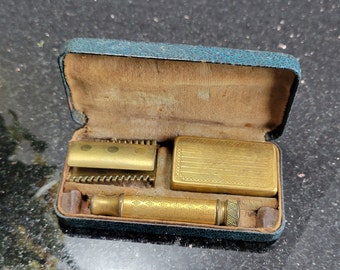 Antique Gillette Combo Safety Razor Kit