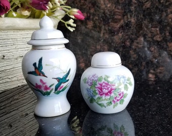 Vintage Asian Ginger Jar - 2 Variations (Sold Individually)