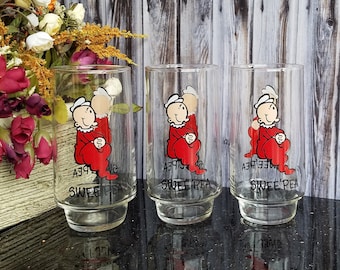 Vaso de agua de vidrio coleccionable Sweet Pea de Coca-Cola - Juego de 3