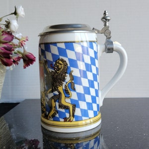 Seltman Weiden Bavaria German Beer Mug / Beer Tankard with Flat Lid
