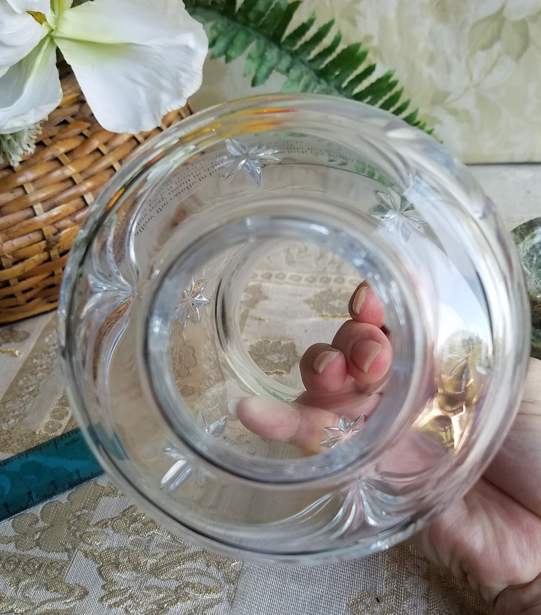 Waterford Crystal Candle Holder With Connemara Marble Base Etsy