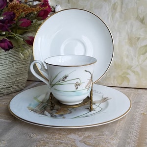 Villeroy & Boch Luncheon Plate Tea Cup Set: Dragonfly July Pattern