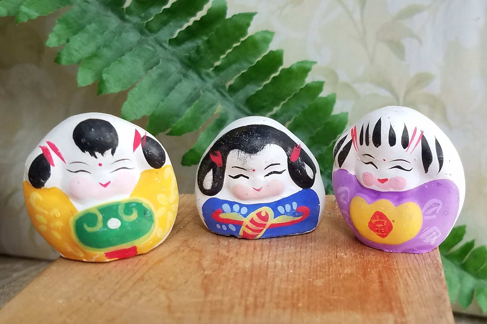 Vintage Chinese Folk Art Miniature Clay Round Doll [民间泥人 Vintage Chinese Folk Art Miniature Clay Round Doll [民间泥人