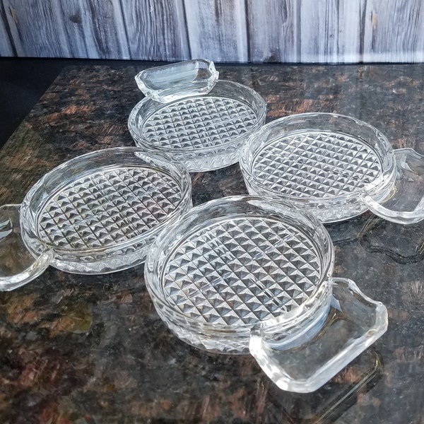 Coaster With Ashtray Glass Etsy