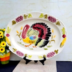 Large Oval Thanksgiving Turkey Platter - 19&quot;L