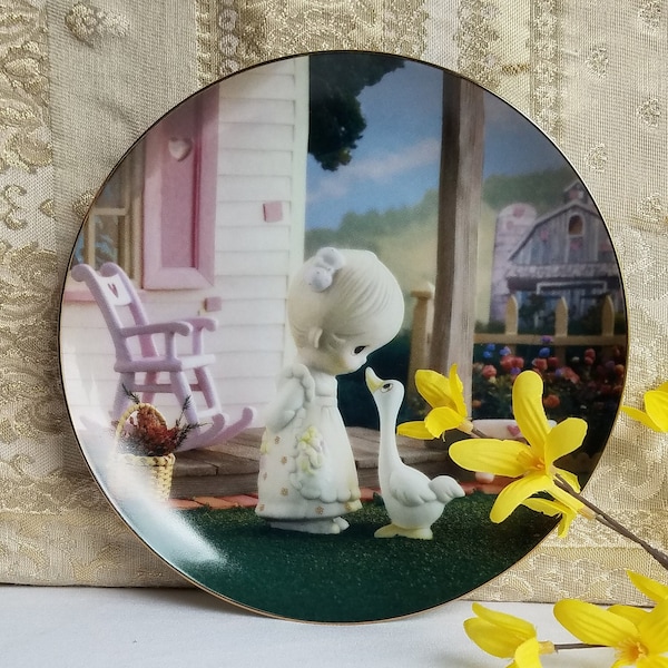 PRECIOUS MOMENTS Collectible Plate/Gold Rim/The Hamilton Collection/Sam Butcher/Made In USA - 10 Variations Your Choice