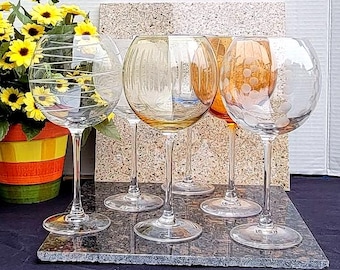 Balloon Stemmed Wine Glasses / Goblets - Set of 6