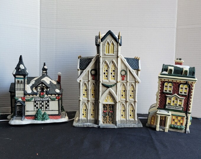 Grandeur Noel Victorian Village Collectors Edition Set of 3 Etsy