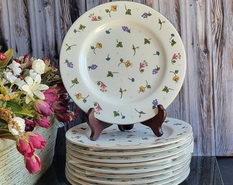 Vintage Farberware Fine China Dessert Plate -  Set of 10