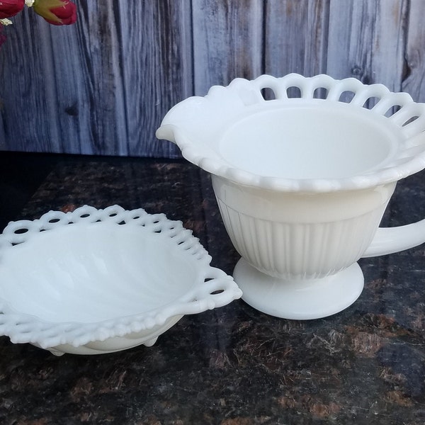 Milk Glass Dishes Etsy