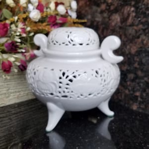 White Porcelain Incense Burner