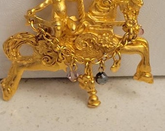 Kirks Folly 4 stunning brooches (pins).  Angels and Ferries.