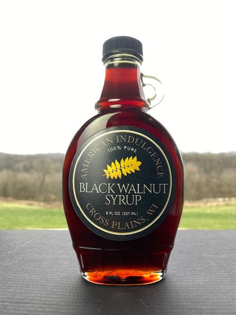 100 Pure Black Walnut Syrup 8 Fl. Oz. Bottle Made in Wisconsin Unique