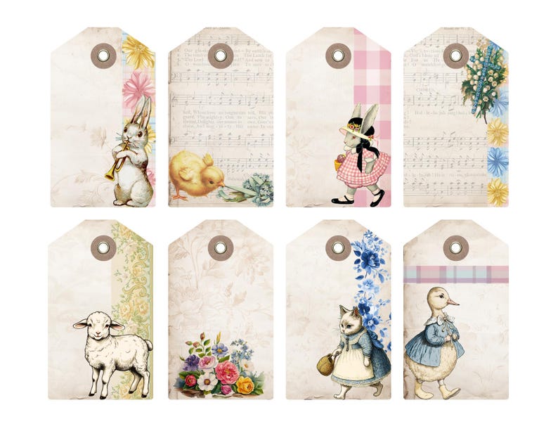 Easter Friends! Junk Journaling Digital Papers & Ephemera Printable - Etsy