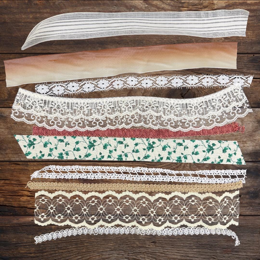 Red Ribbon Sampler Pack Vintage Ribbon Sampler: 10 Unique Trim Styles, 10+ Feet - Crafting ...