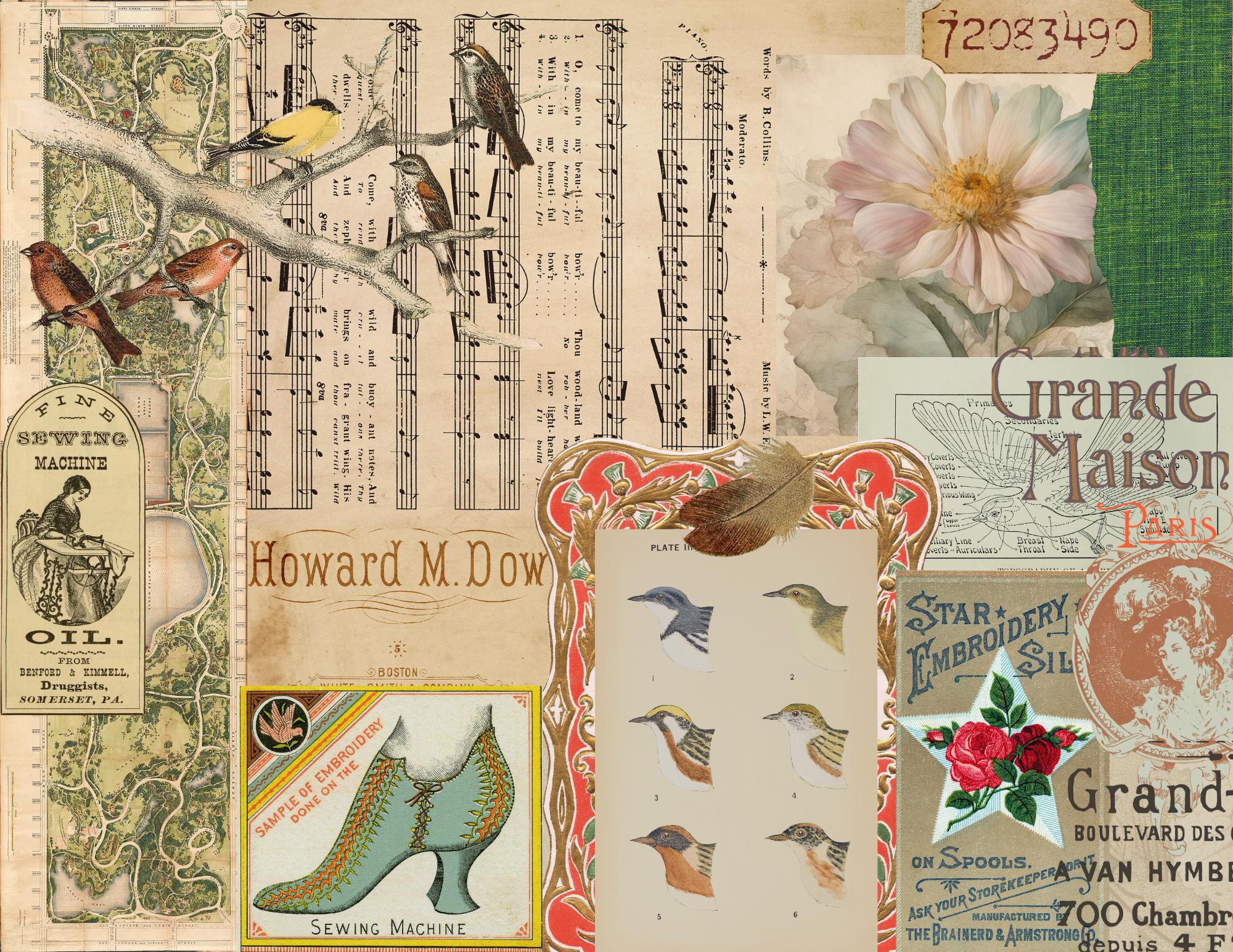 Collage Papers No1! Digital Papers & Ephemera Printable - Etsy