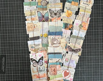 Decorated Snippet Tape ! Great for junk journals, collage, card making and other paper crafts.  (Set 4)