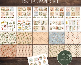 Advent-ure for the Holidays  Kit! Digital Papers and Ephemera Printable PDF